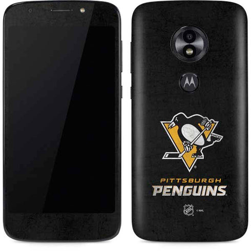 NHL Pittsburgh Penguins Distressed Moto E5 Play Skin